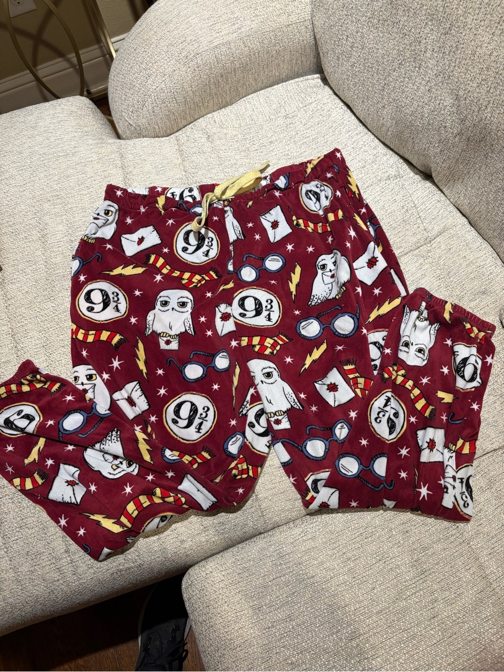Women's Burgundy Magic-Themed Pajama Pants